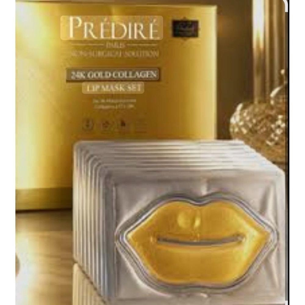 Predire Paris 24K Gold Collagen Lip Mask Set 10 Patches Non-Surgical Solution